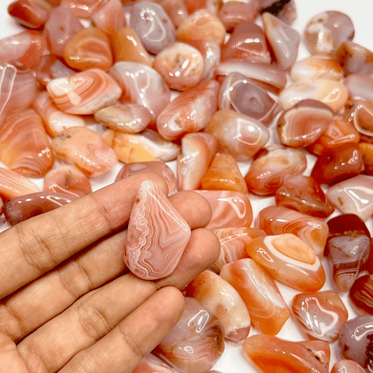 Apricot Agate Tumbled Stone - AEORA ROCKS INDIA -Healing Crystals superstore