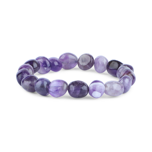 Amethyst Tumbled Bracelet - AEORA ROCKS INDIA -Healing Crystals superstore
