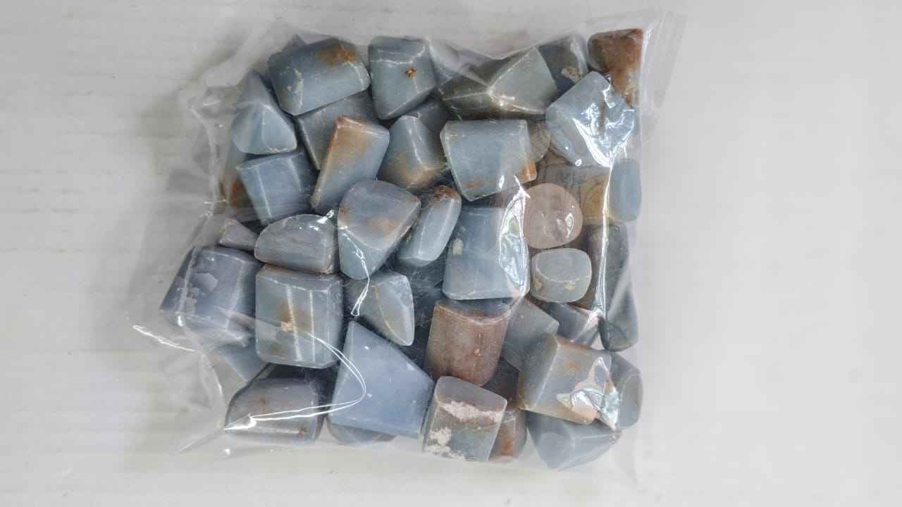 ANGELITE TUMBLE STONES - 1KG