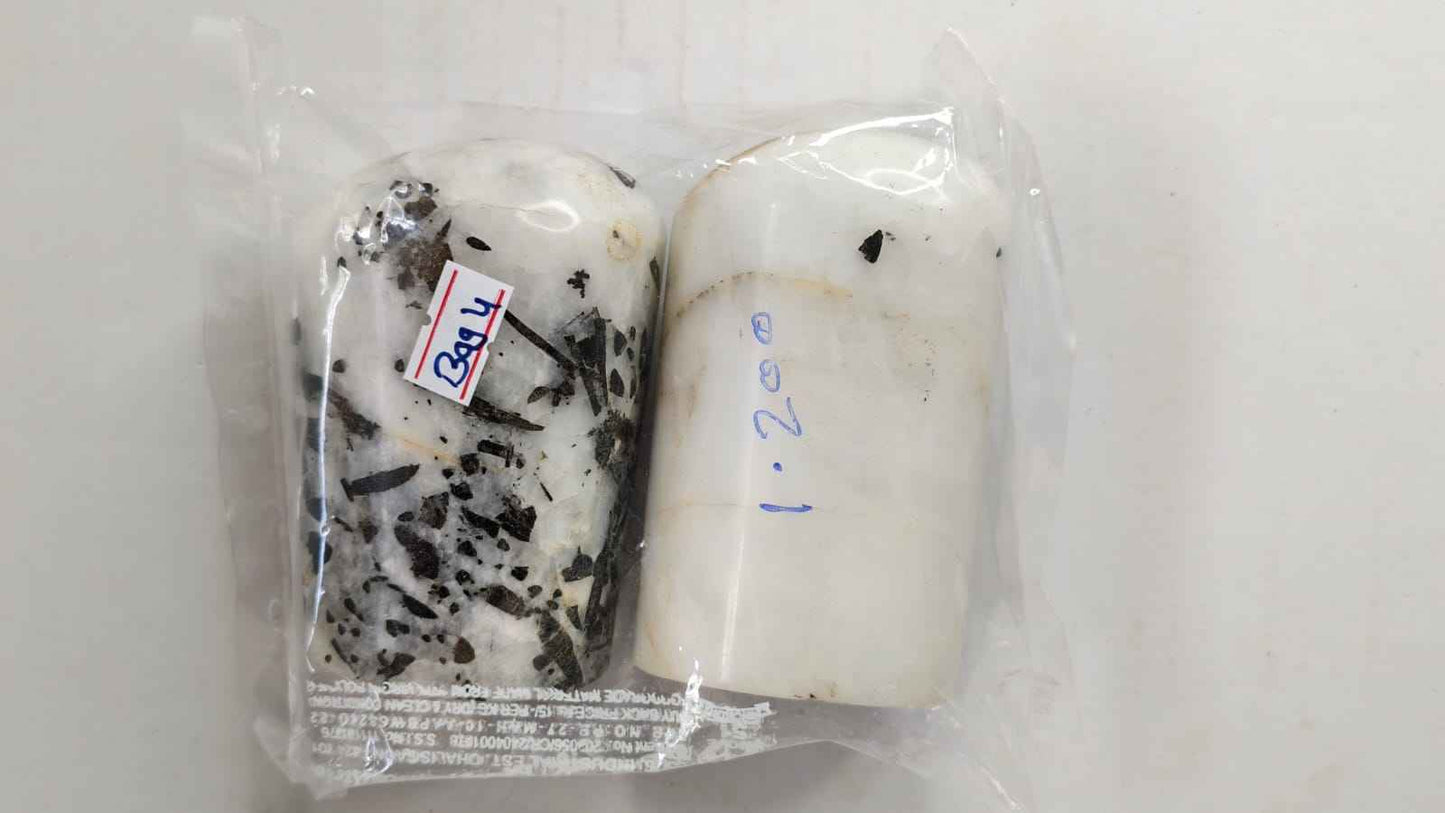 BLACK RUTILATED QUARTZ FREEFORM STONES-1.2KG -BAG 4 -2PCS