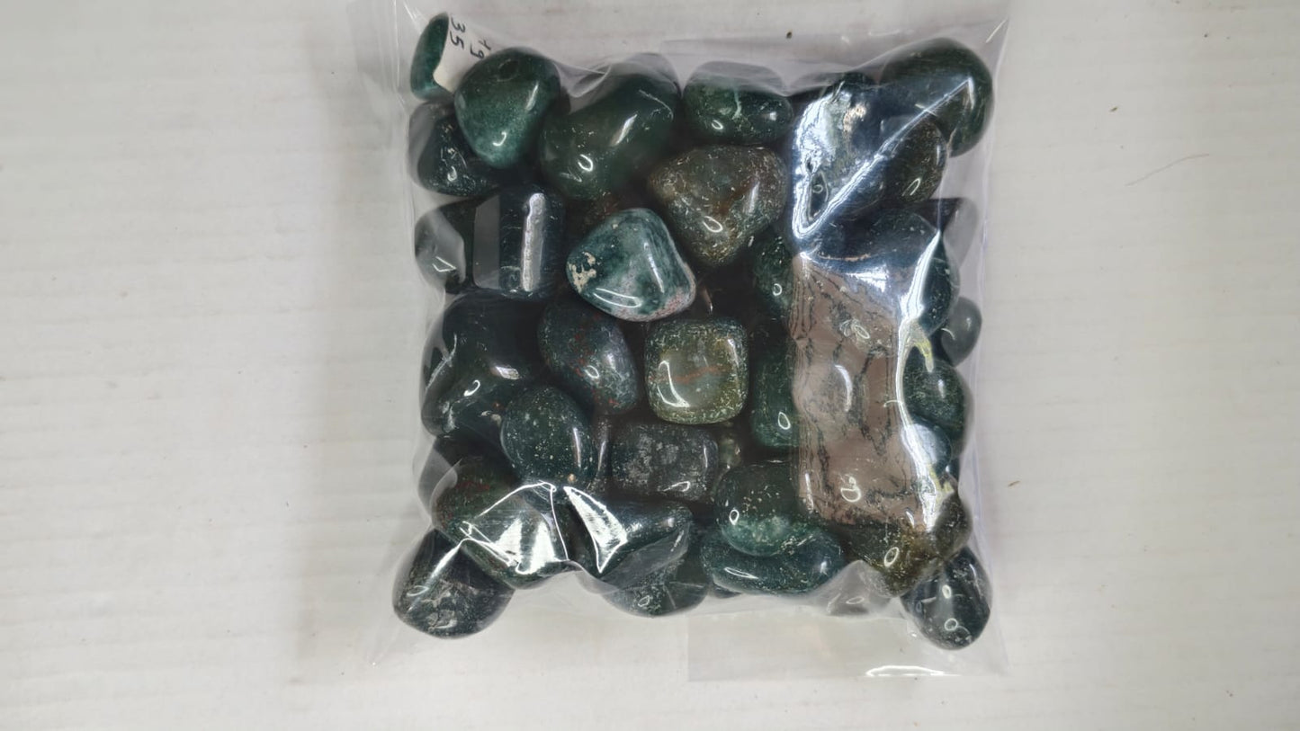 BLOODSTONE TUMBLE STONES - 1 KG
