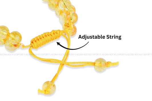 Citrine String Bracelet - AEORA ROCKS INDIA -Healing Crystals superstore
