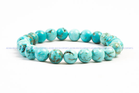 Dyed turquoise bead bracelet in india