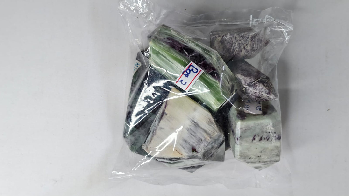 KAMMERERITE FREEFORM STONES - 1 KG - BAG 2- 4PCS