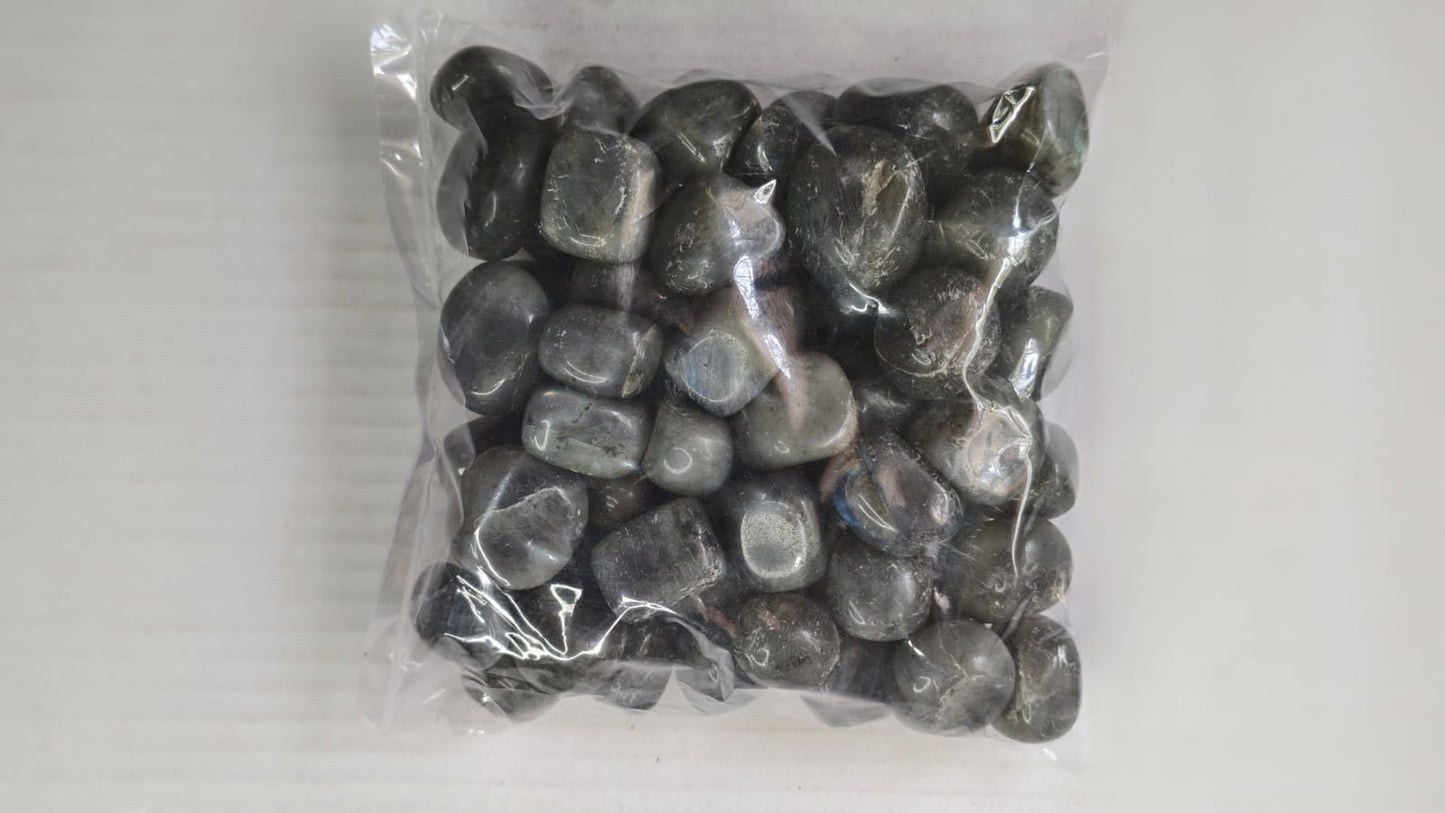 LABRADORITE TUMBLE STONES - 1 KG