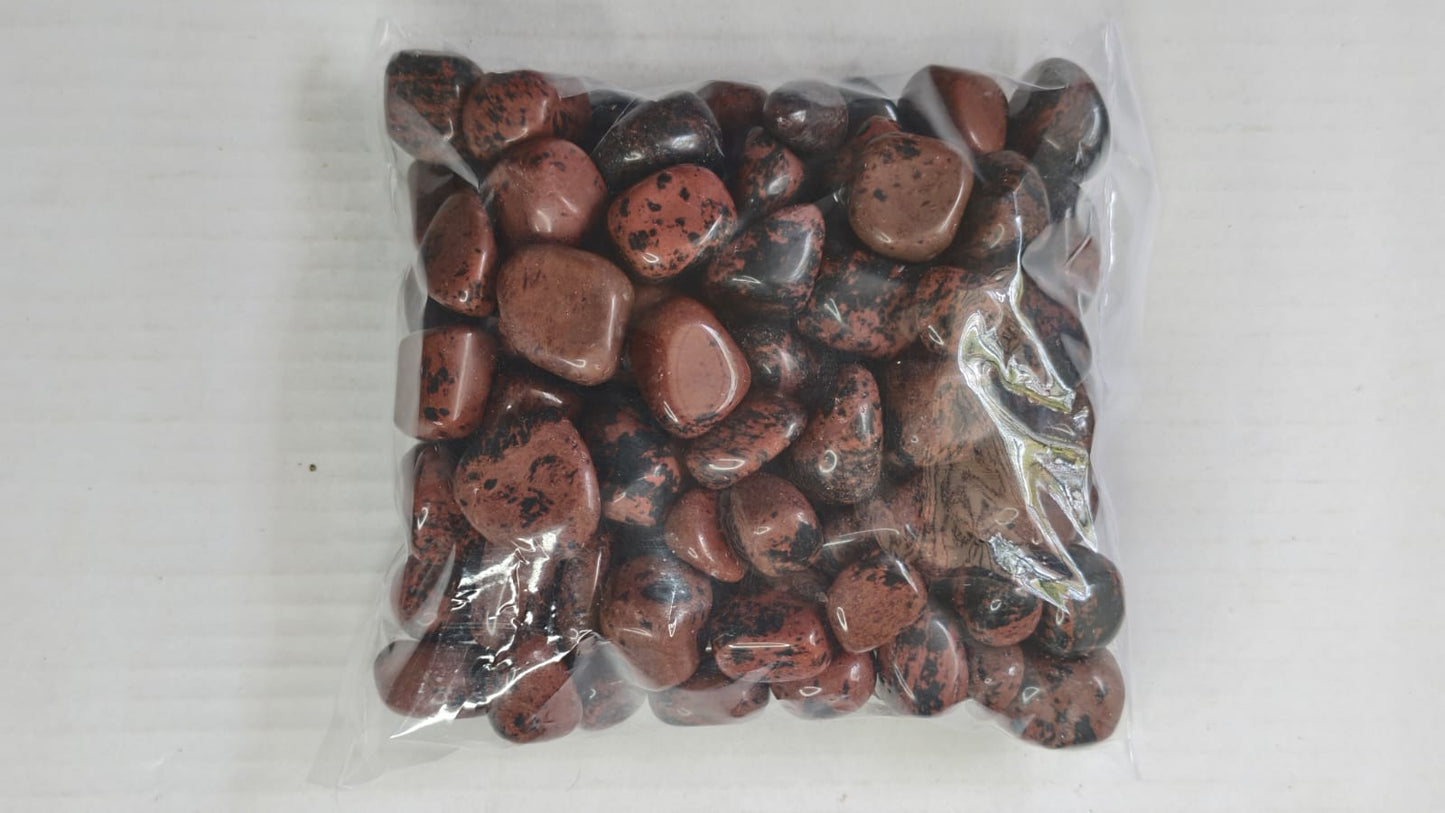 MAHAGONY OBSIDIAN TUMBLE STONES - 1 KG