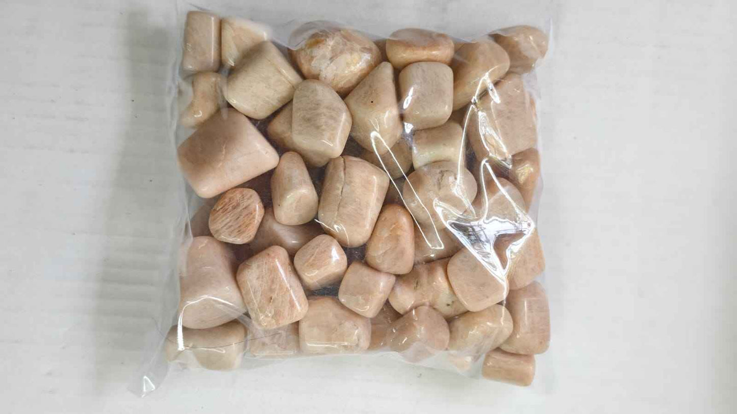 PEACH MOONSTONE TUMBLE STONE - 1 KG