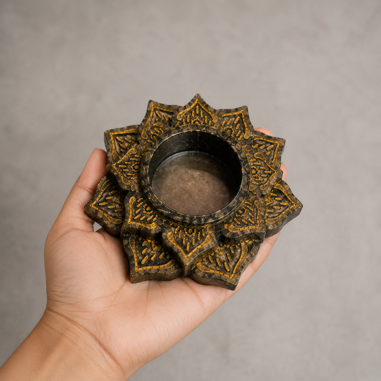 Pyrite Candle Holder