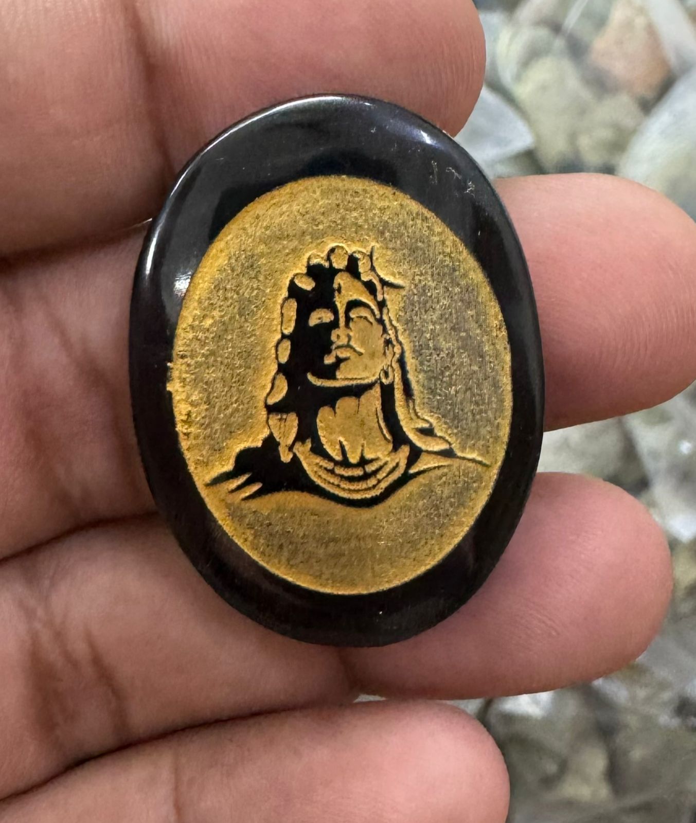 Black Obsidian Shiva Carving