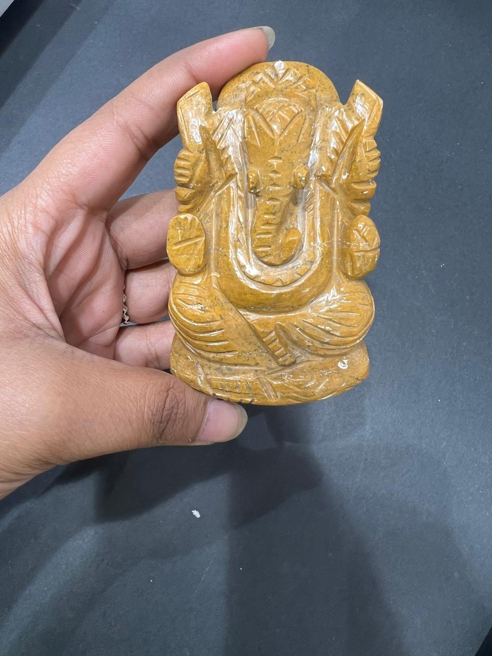 Yellow Jasper Crystal Ganesh Ganpati