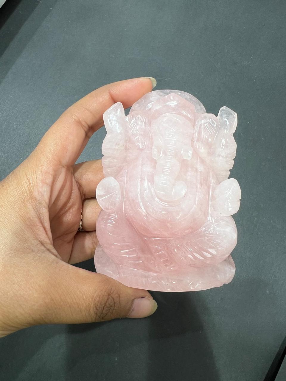 Rose Quartz Ganesha
