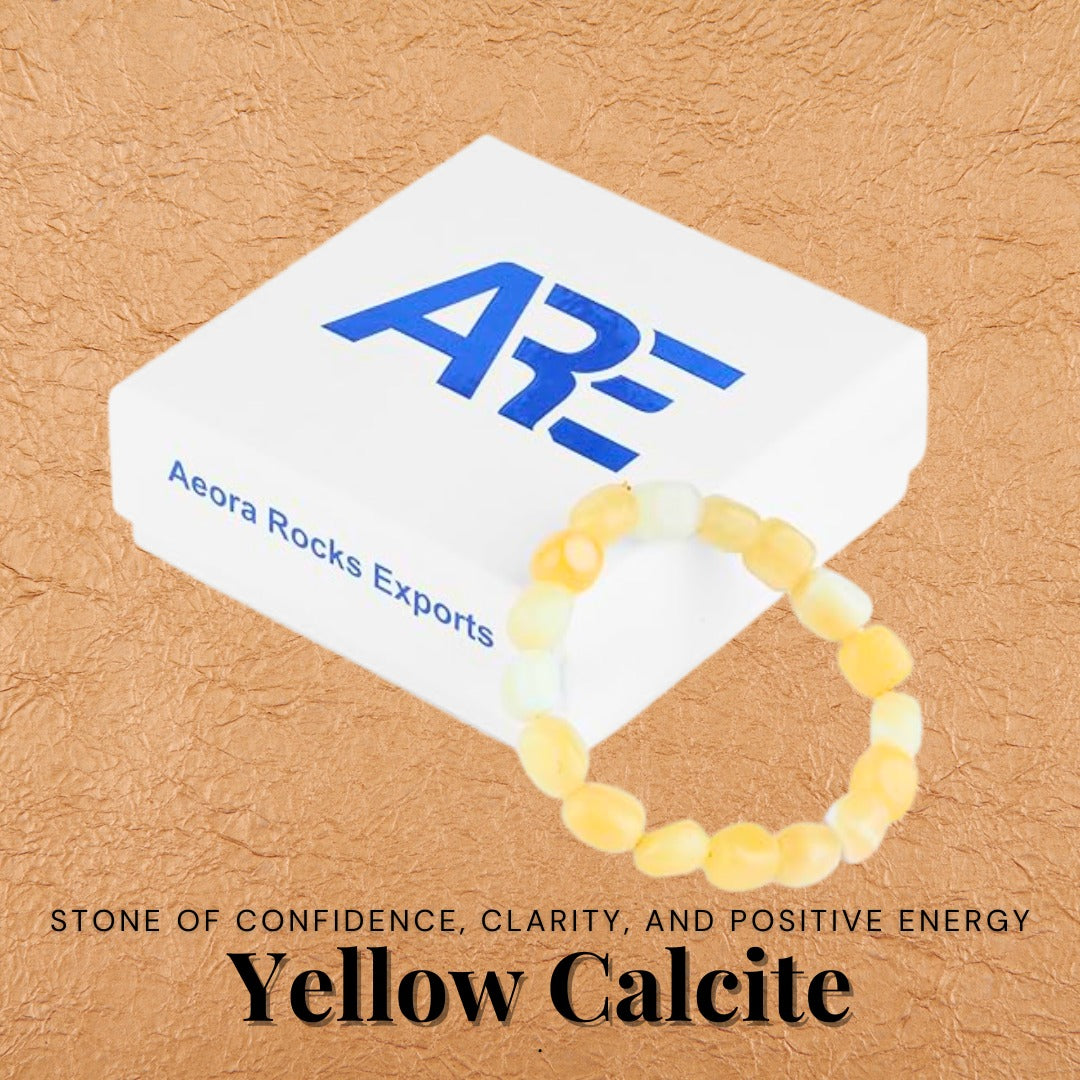 Yellow Calcite Tumbled Bracelet in India - Aeora Rocks