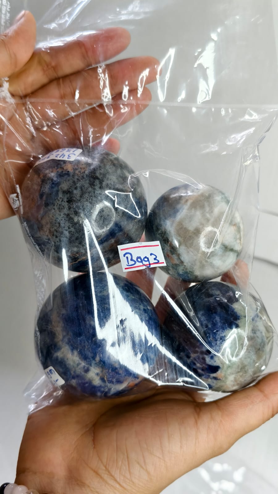 SODALITE SPHERE BAG 3 - 1 KG, 4 PCS