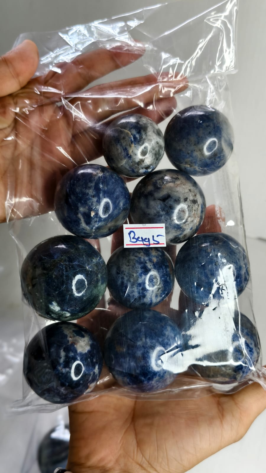 SODALITE SPHERE BAG 3 - 1 KG, 10 PCS