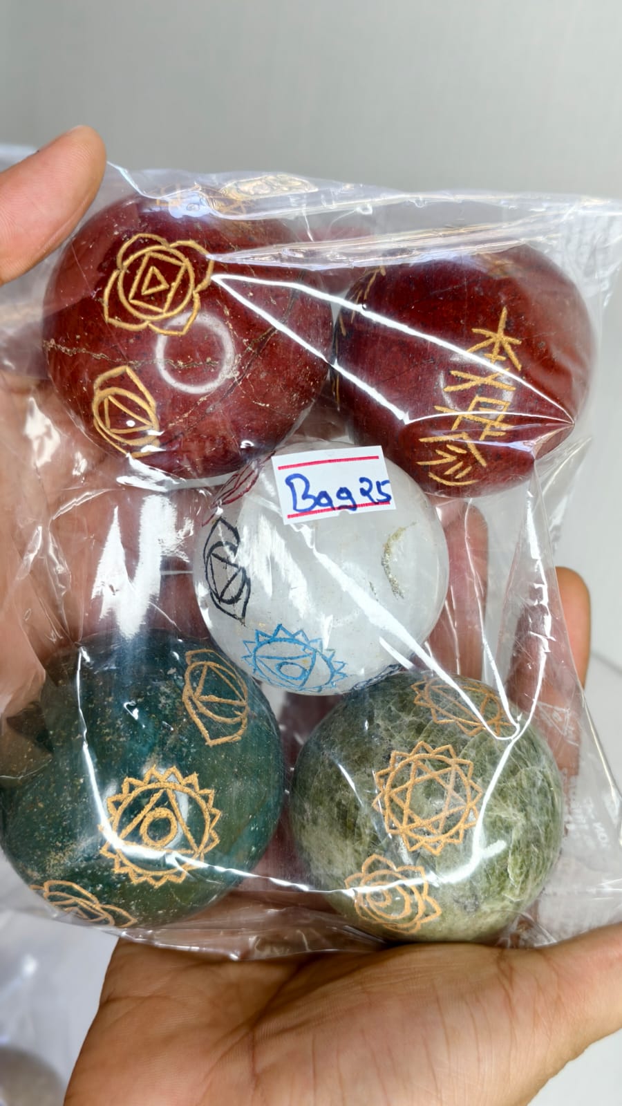 MIX STONE SPHERE BAG 25 - 1 KG, 5 PCS