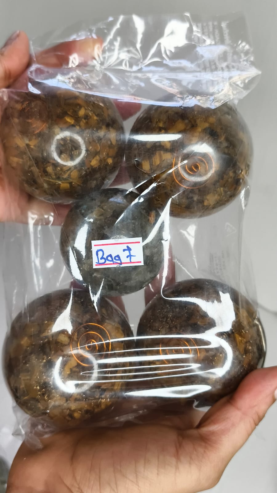 MIX ORGONITE SPHERE BAG 7 - 1 KG, 5 PCS