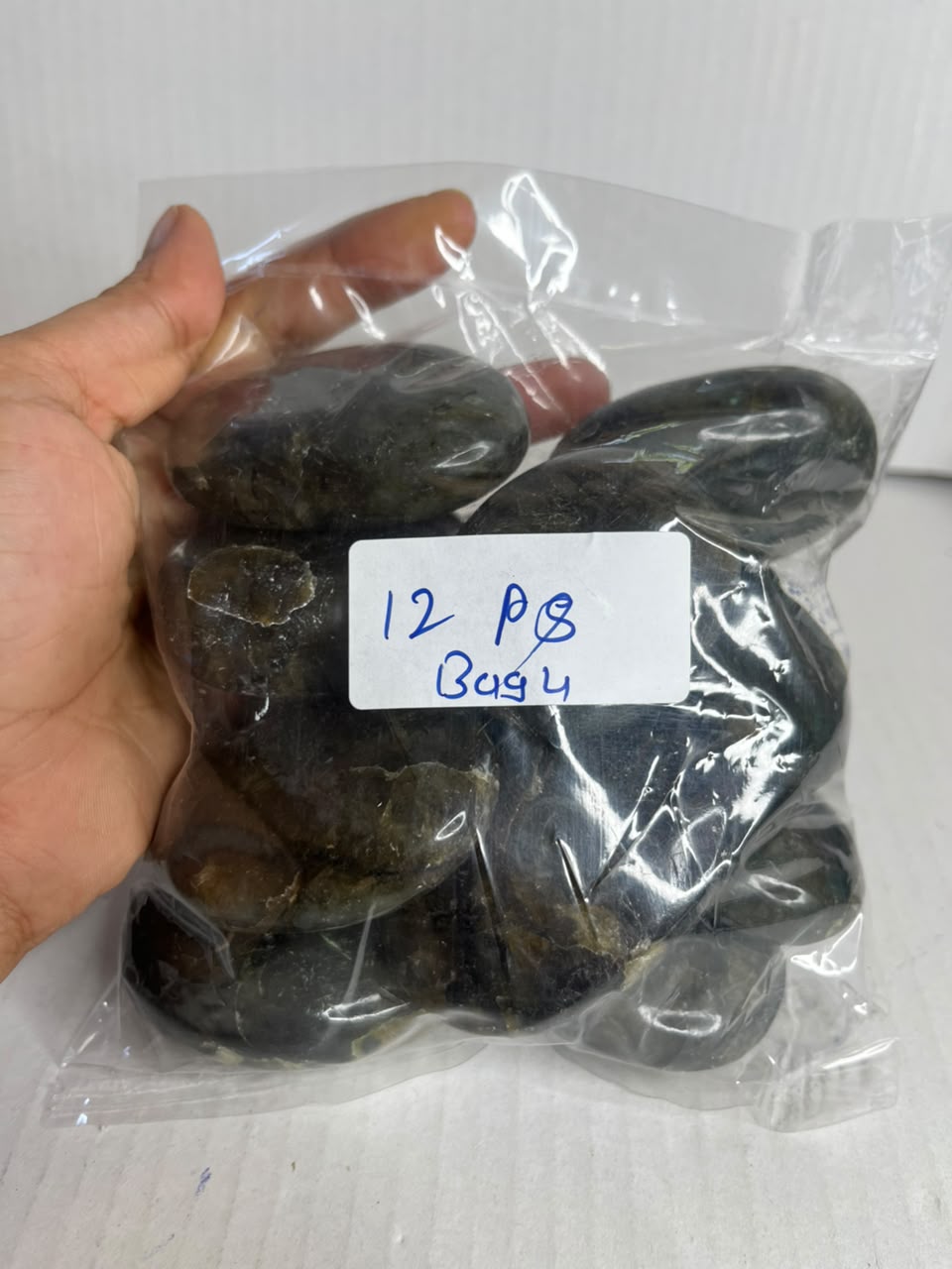 LABRADORITE PALMSTONES BAG 4- 1 KG, 12 PCS - AEORA ROCKS INDIA -Healing Crystals superstore
