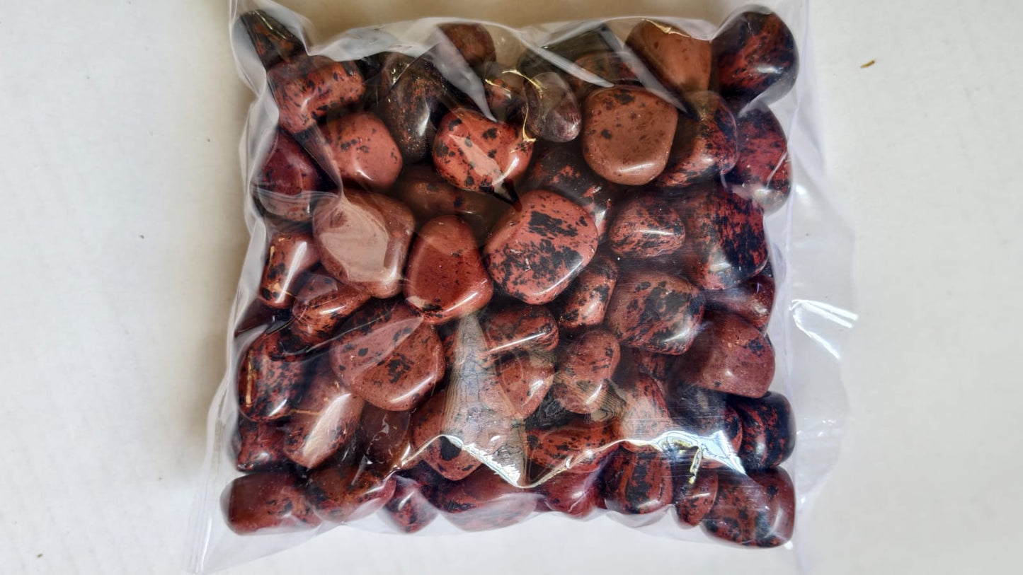 MAHAGONY OBSIDIAN TUMBLE STONES - 1 KG