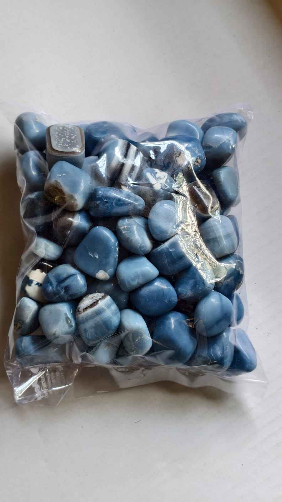 BLUE OPAL TUMBLE STONES - 1 KG