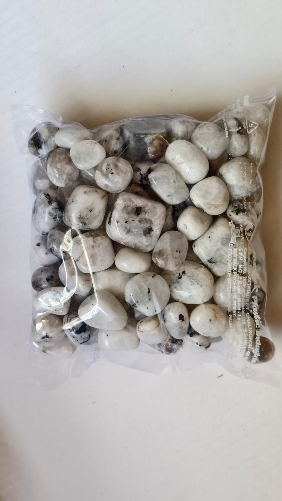 RAINBOW MOONSTONE TUMBLE STONES - 1 KG