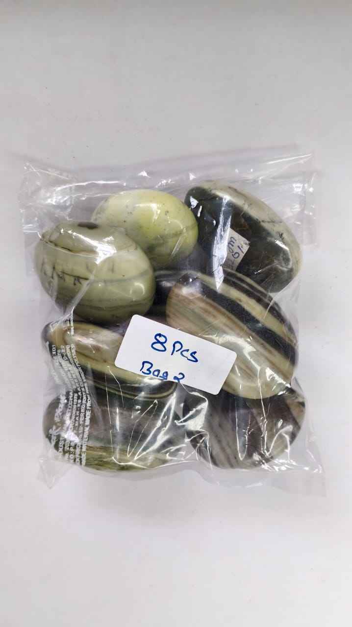 BANDED INFINITE PALMSTONES BAG 3 - 1 KG, 9 PCS