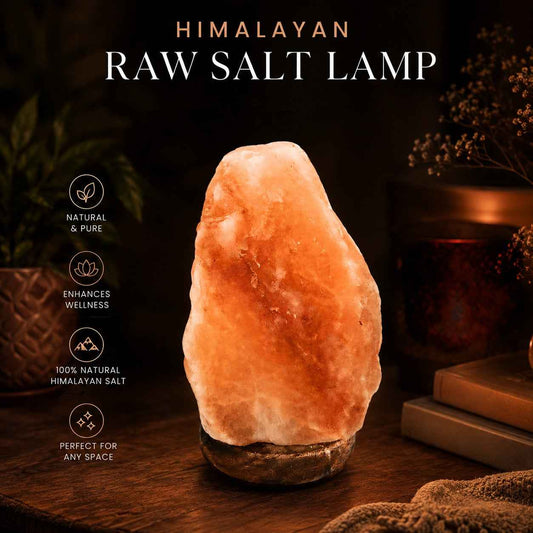 Aeora Rocks Natural Himalayan Raw Salt Lamp – Crystal Rock Lamp for Home Décor, Relaxation, Meditation & Ambient Lighting