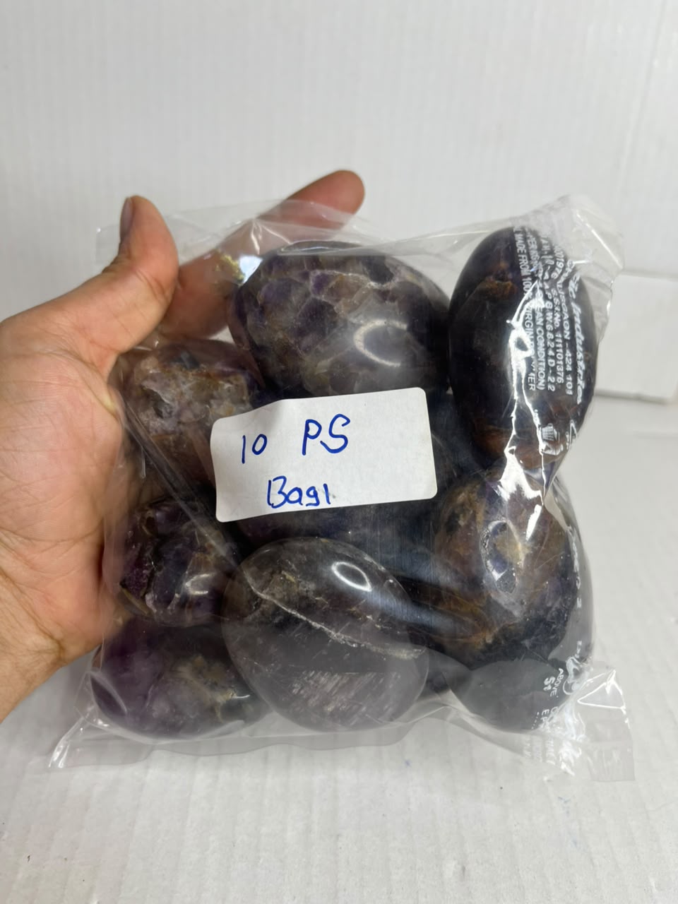 AMETHYST PALMSTONES BAG 1 - 1 KG, 10 PCS