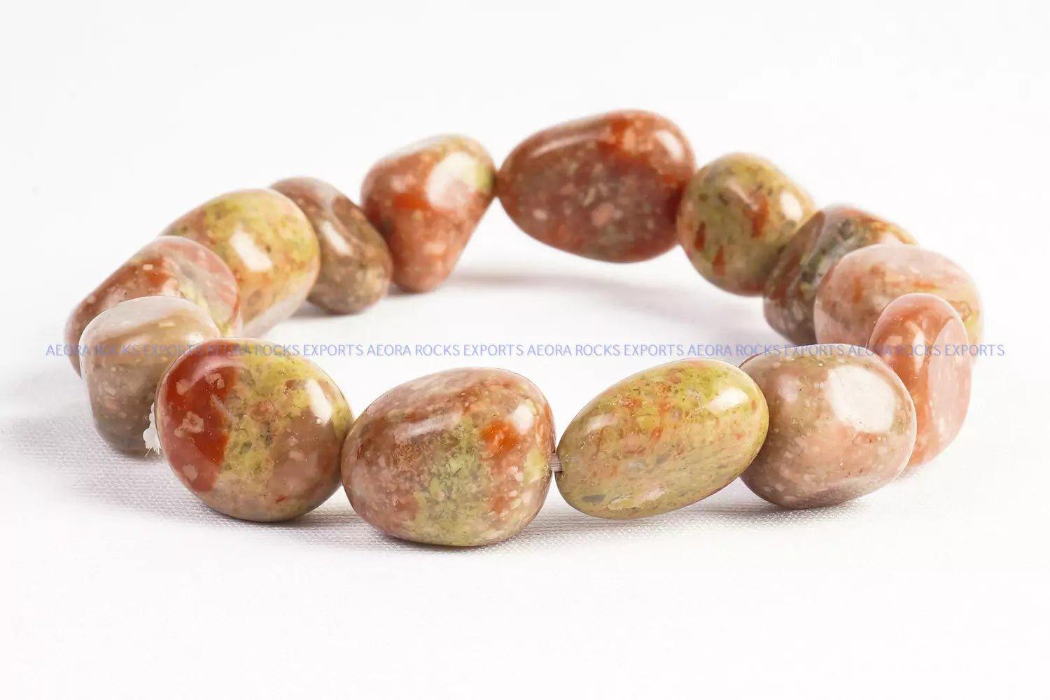 African Unakite Tumbled Bracelet in India - Aeora Rocks - AEORA ROCKS INDIA - Healing Crystals superstore