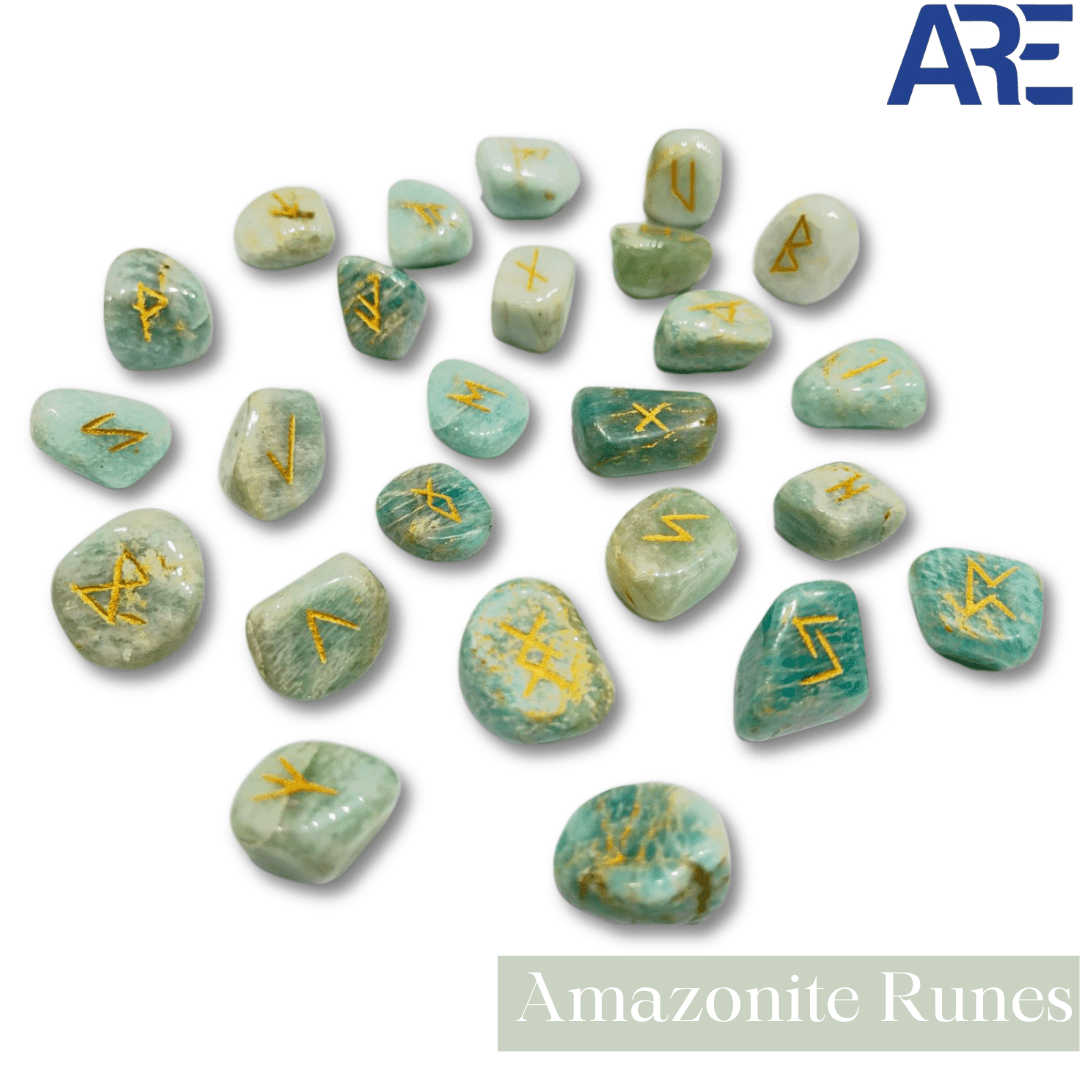 Amazonite Runes in India - Aeora Rocks - AEORA ROCKS INDIA - Healing Crystals superstore