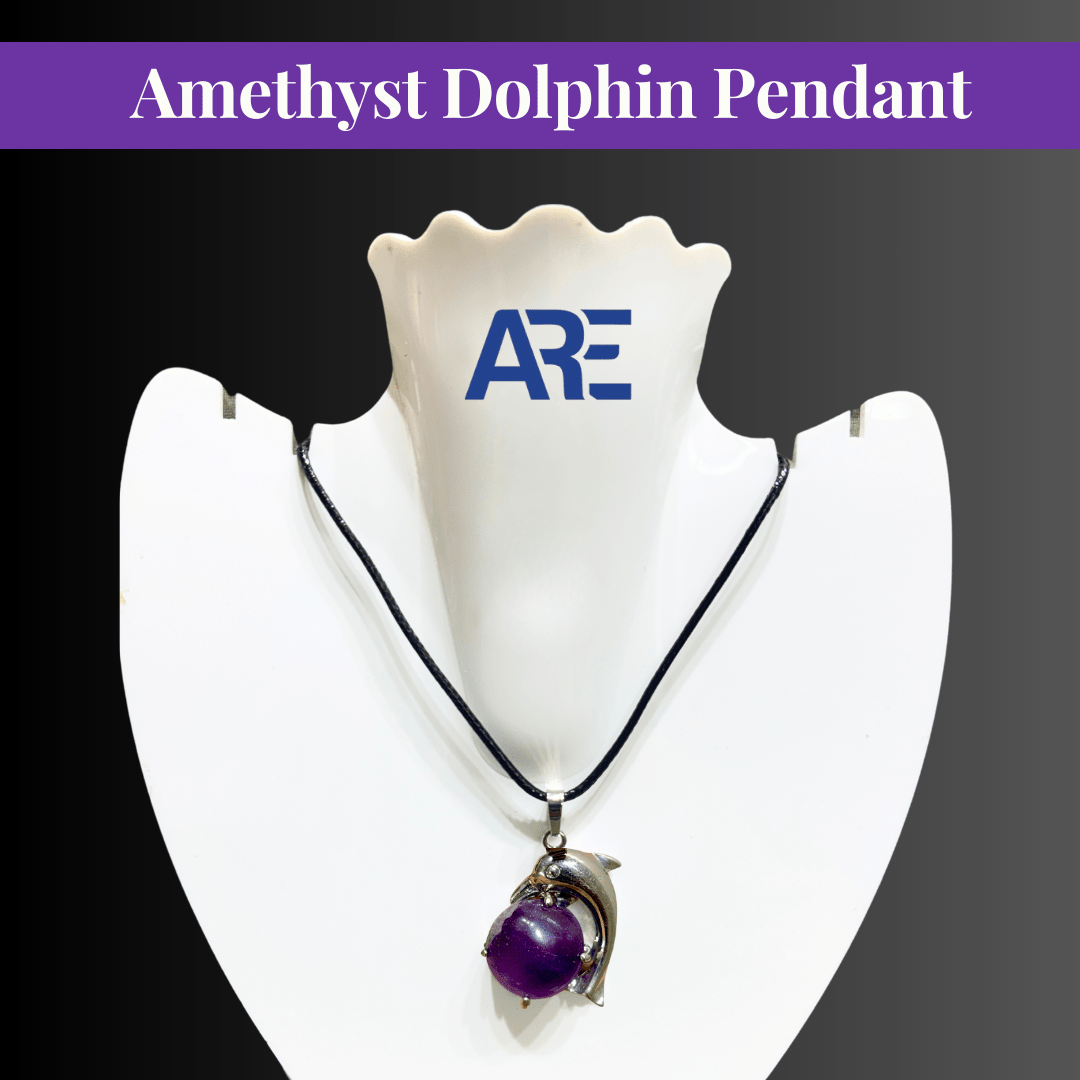 Amethyst Dolphin Pendant - AEORA ROCKS INDIA - Healing Crystals superstore