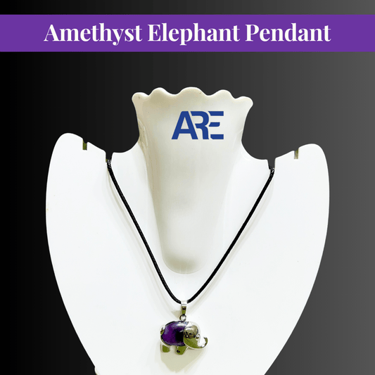 Amethyst Elephant Pendant - AEORA ROCKS INDIA - Healing Crystals superstore
