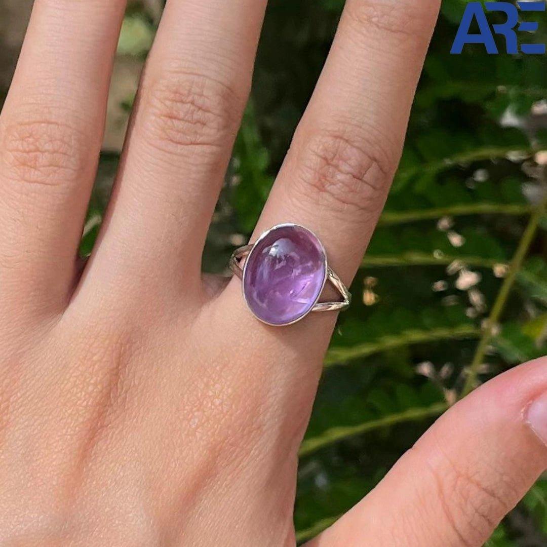 Amethyst Ring - AEORA ROCKS INDIA - Healing Crystals superstore