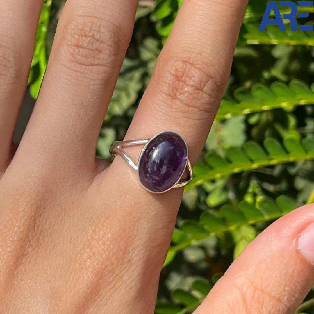 Amethyst Ring - AEORA ROCKS INDIA - Healing Crystals superstore