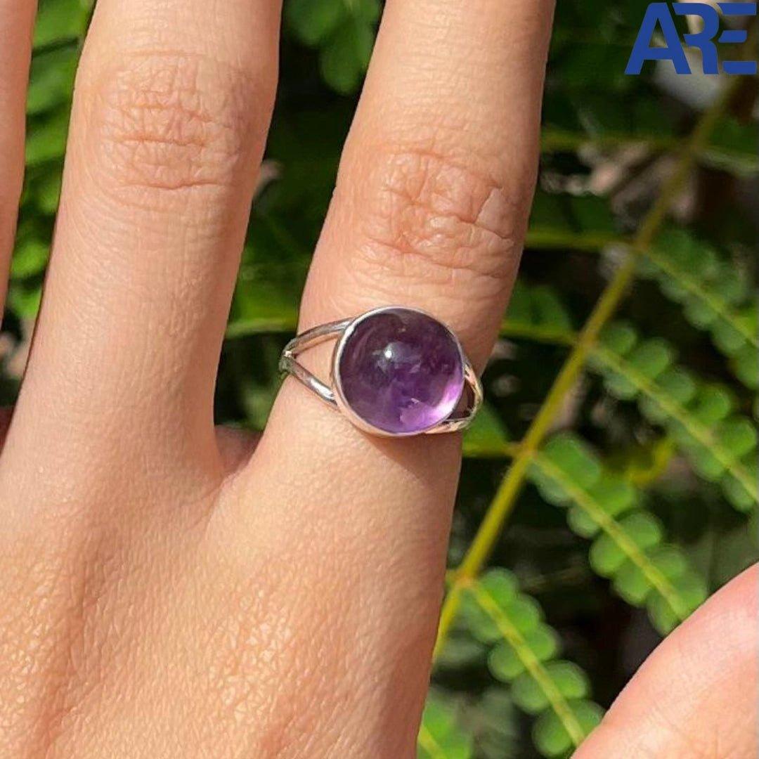 Amethyst Ring - AEORA ROCKS INDIA - Healing Crystals superstore