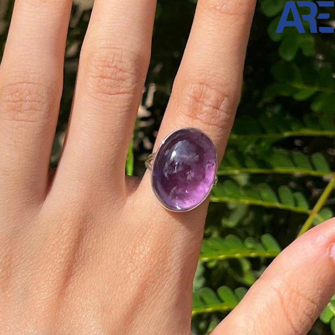 Amethyst Ring - AEORA ROCKS INDIA - Healing Crystals superstore