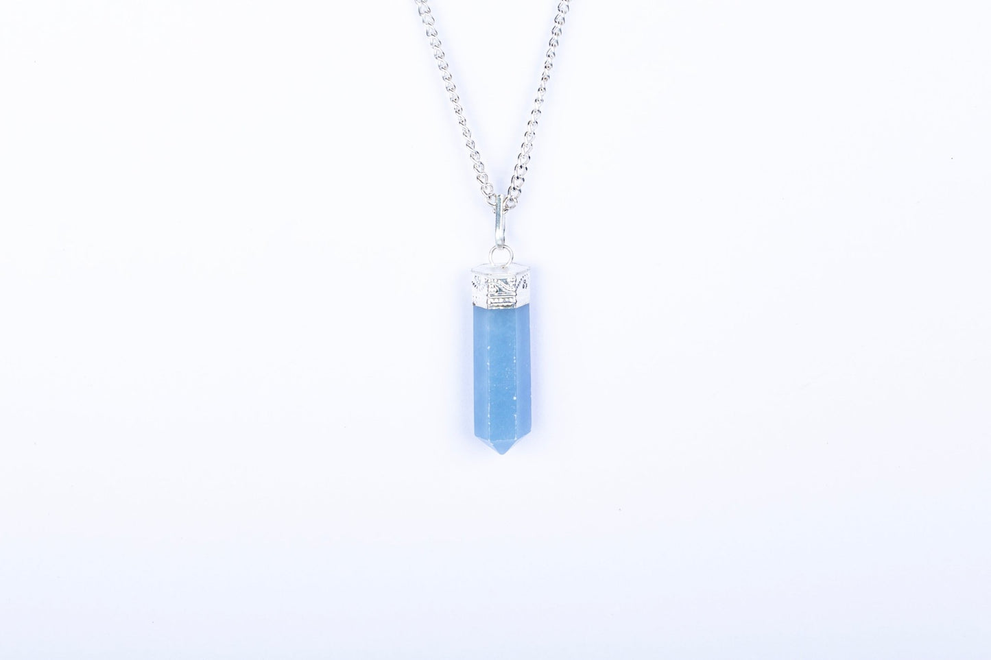 Angelite Single Point Pendant - AEORA ROCKS INDIA - Healing Crystals superstore