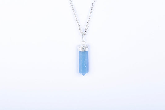 Angelite Single Point Pendant - AEORA ROCKS INDIA - Healing Crystals superstore