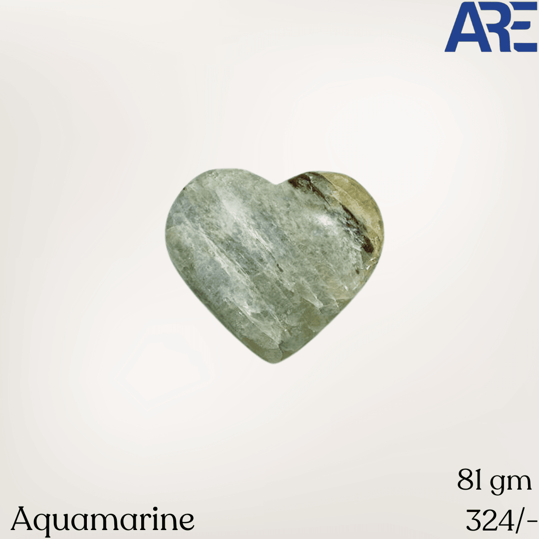 Aquamarine Heart - AEORA ROCKS INDIA - Healing Crystals superstore