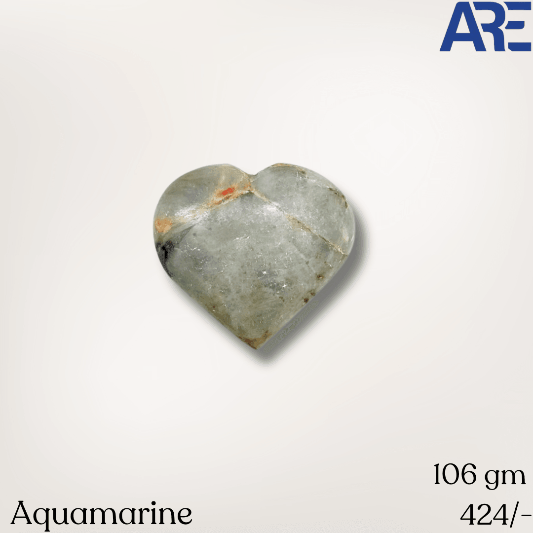 Aquamarine Heart - AEORA ROCKS INDIA - Healing Crystals superstore