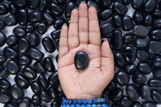 Black Obsidian Tumbled Stone - AEORA ROCKS INDIA - Healing Crystals superstore