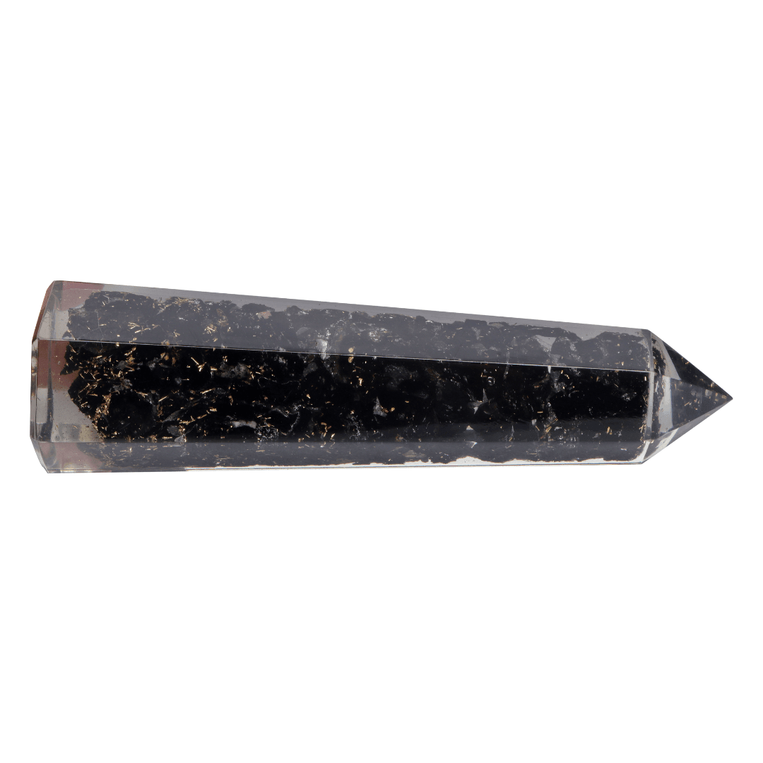 Black Tourmaline Orgonite Tower - AEORA ROCKS INDIA - Healing Crystals superstore
