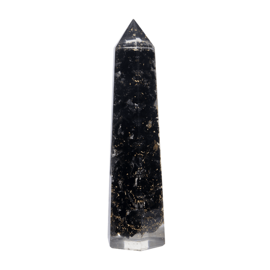 Black Tourmaline Orgonite Tower - AEORA ROCKS INDIA - Healing Crystals superstore
