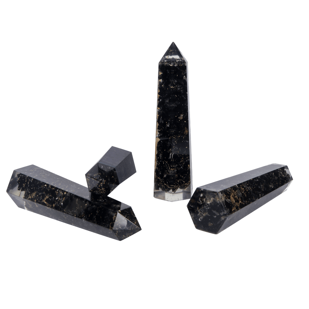 Black Tourmaline Orgonite Tower - AEORA ROCKS INDIA - Healing Crystals superstore