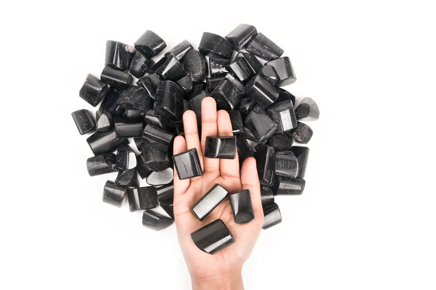 Black Tourmaline Tumbled Stone - AEORA ROCKS INDIA - Healing Crystals superstore