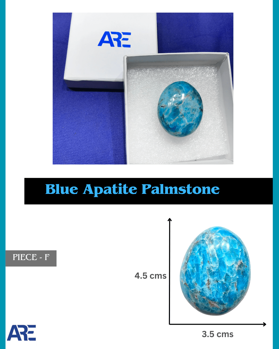 Blue Apatite Palmstone - AEORA ROCKS INDIA - Healing Crystals superstore