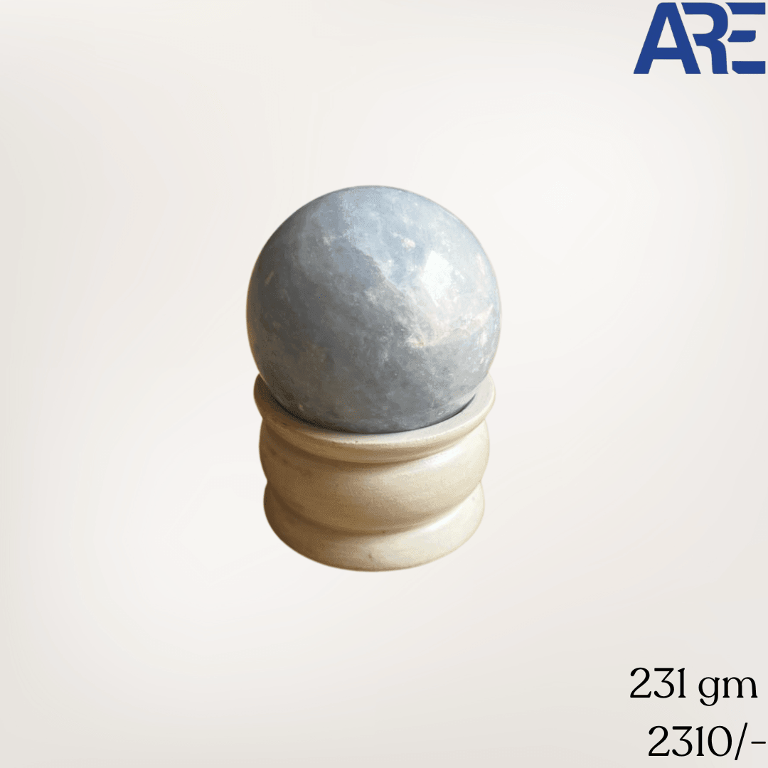 Blue Celesite Sphere - AEORA ROCKS INDIA - Healing Crystals superstore