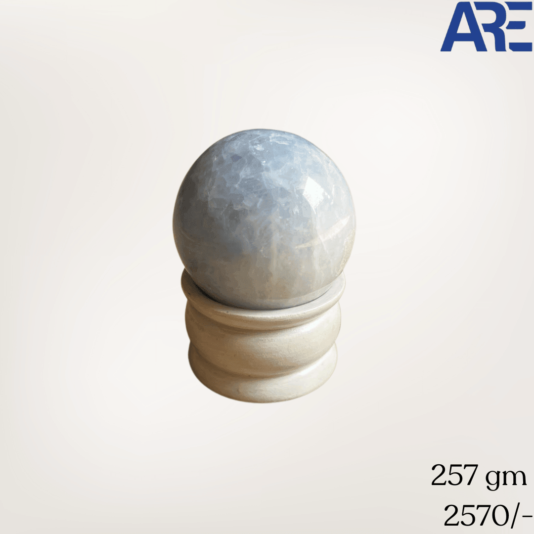 Blue Celesite Sphere - AEORA ROCKS INDIA - Healing Crystals superstore
