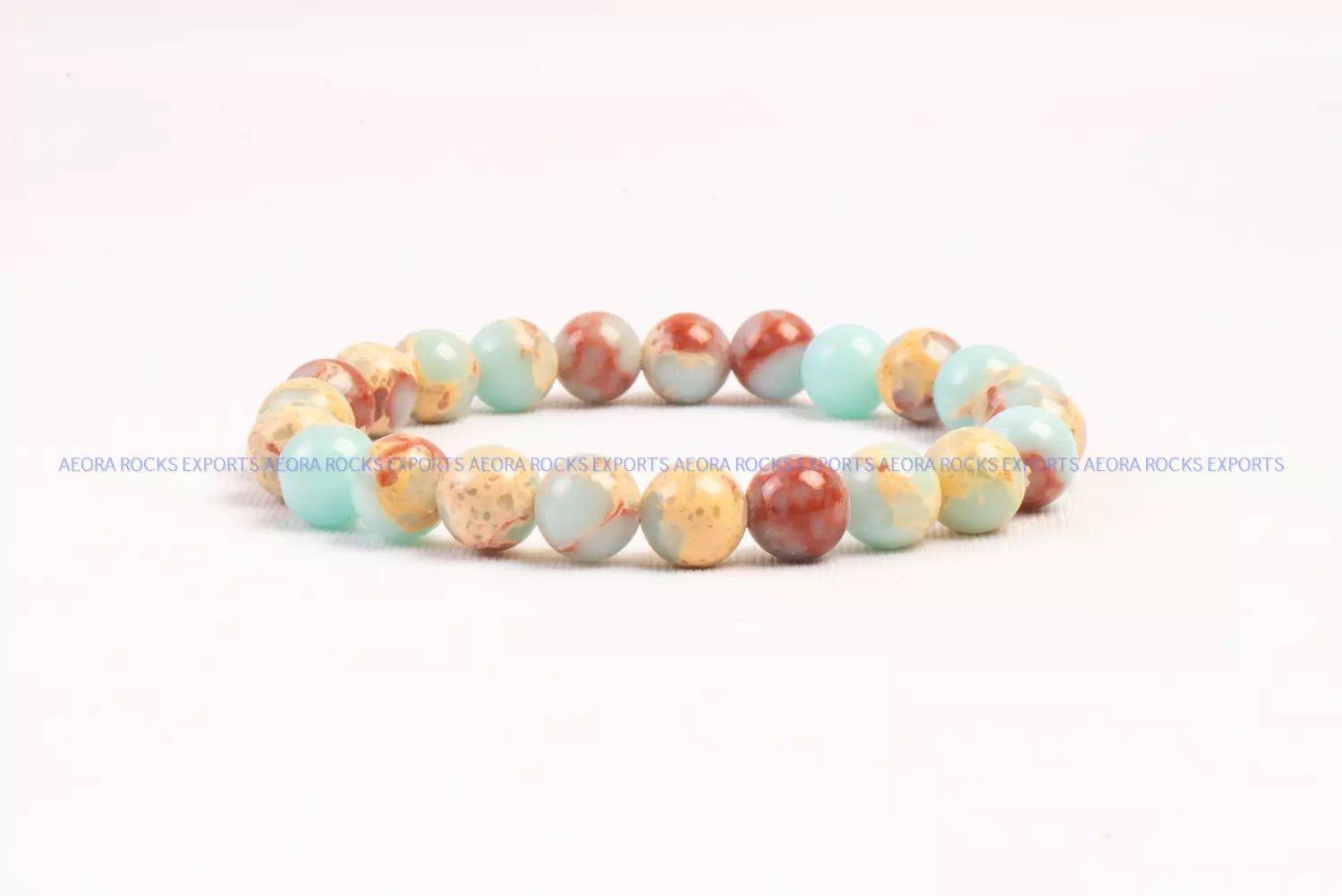 Blue Magnesite Bead Bracelet in India - Aeora Rocks - AEORA ROCKS INDIA - Healing Crystals superstore