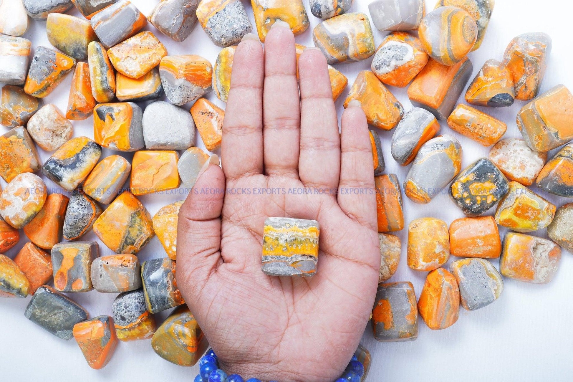 Bumble Bee Jasper Tumbled Stone AAA quality in India - Aeora Rocks - AEORA ROCKS INDIA - Healing Crystals superstore