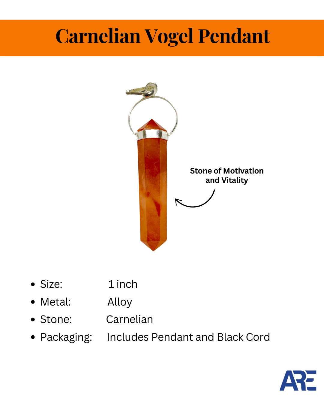 Carnelian Vogel Pendant - AEORA ROCKS INDIA - Healing Crystals superstore